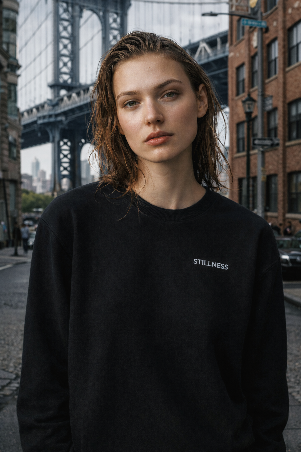 STILLNESS*  Unisex organic oversized sweatshirt