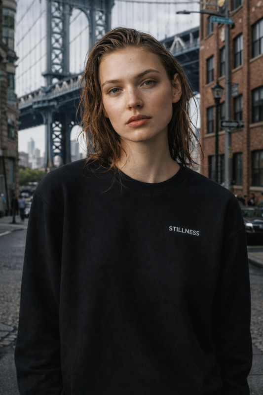 STILLNESS*  Unisex organic oversized sweatshirt